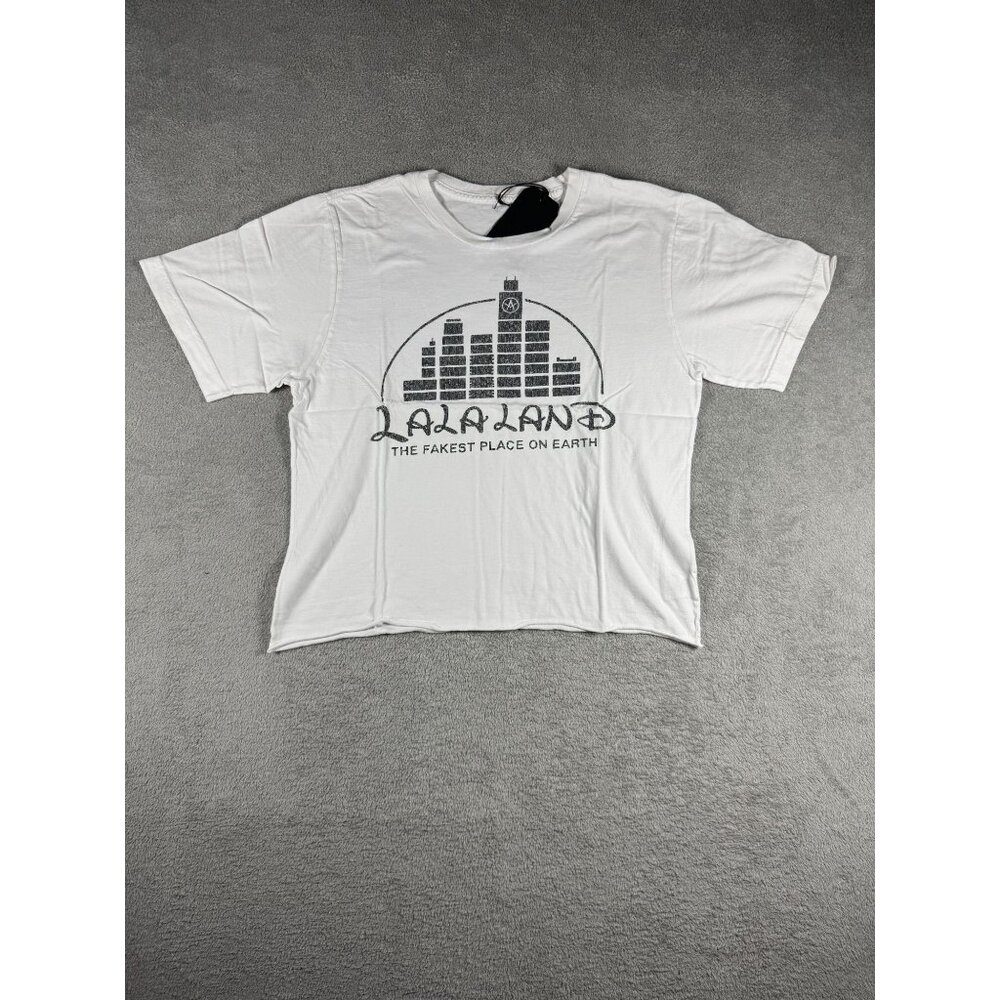 Local Authority LaLaLand White Graphic Crop Tee L
